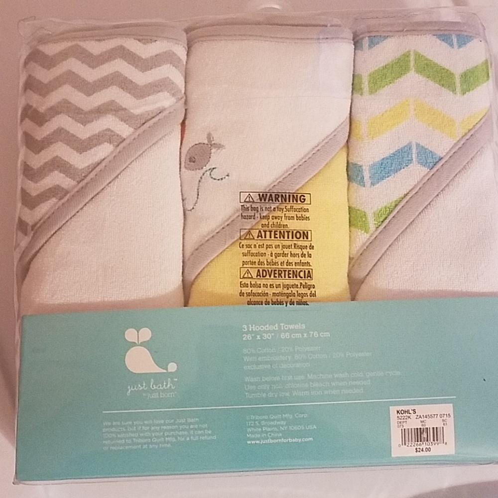 3 Hooded Towels. - Picture 2 of 2